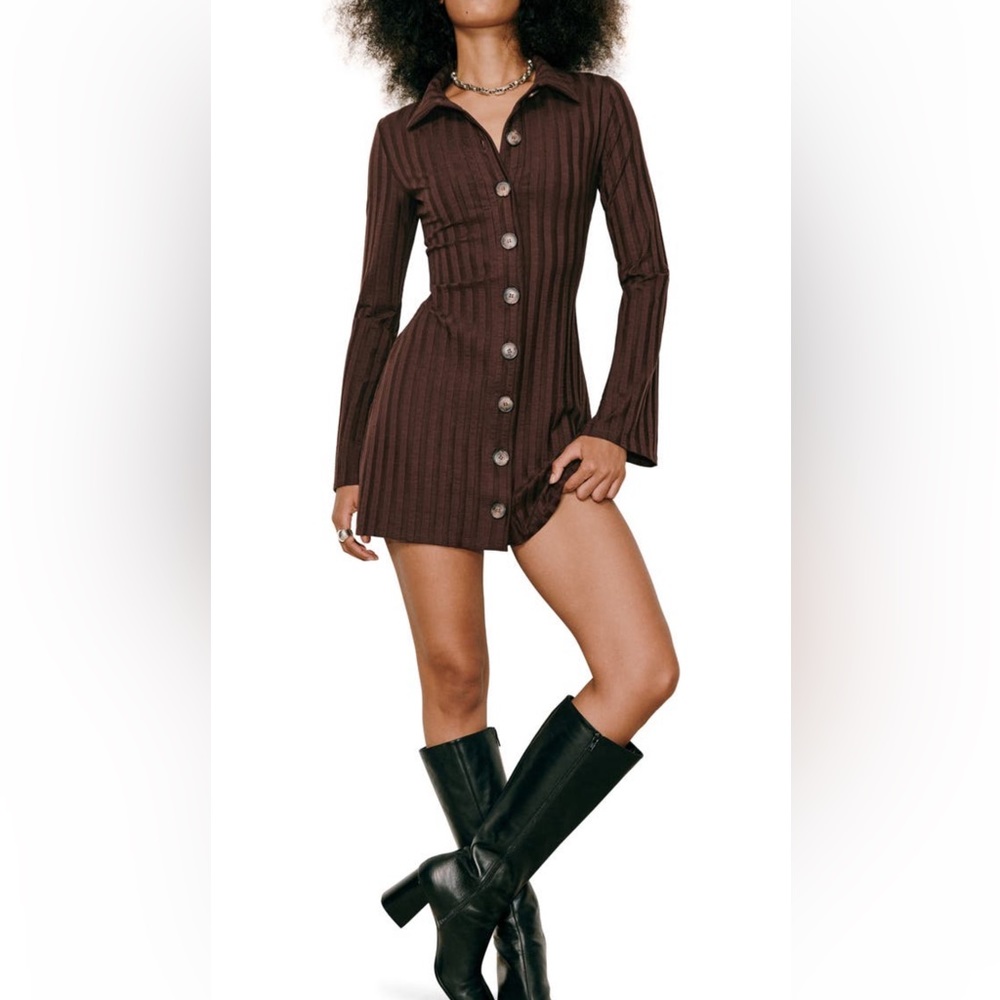 Reformation Benton Long Sleeve Dress